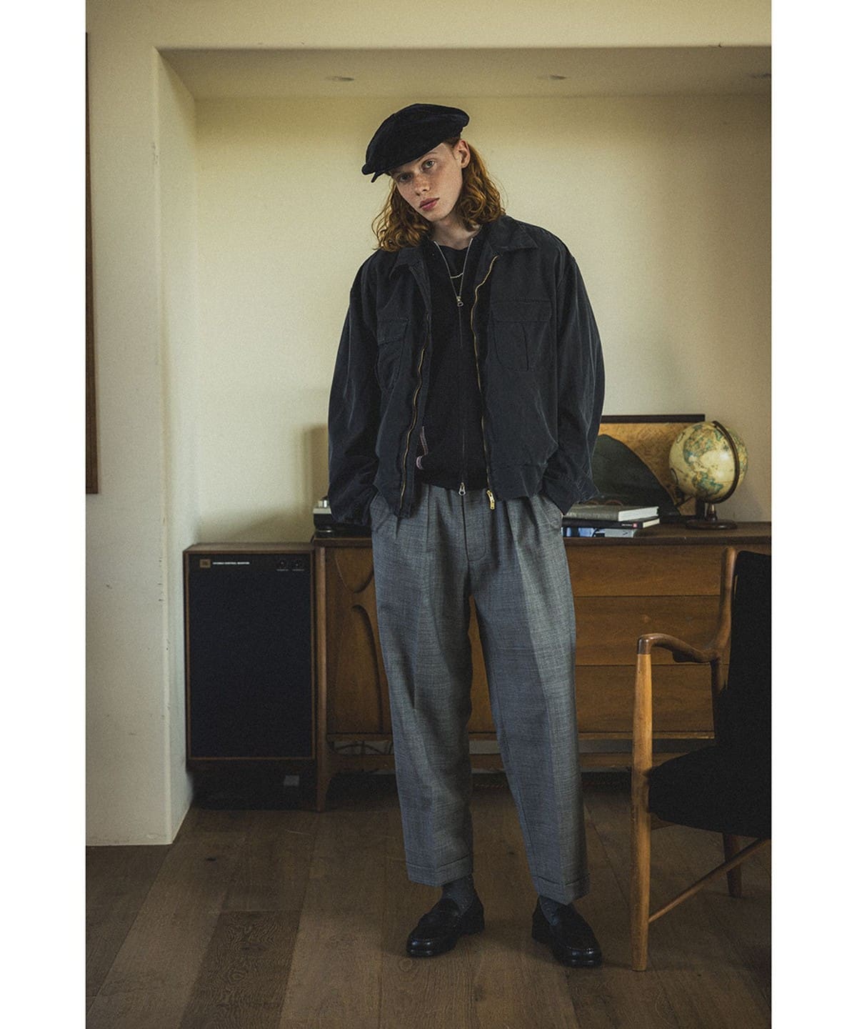 �y�ʒ��zREMI RELIEF ���~�����[�t / Rayon Blouson Jacket �u���]�� MEN FADE BLACK S