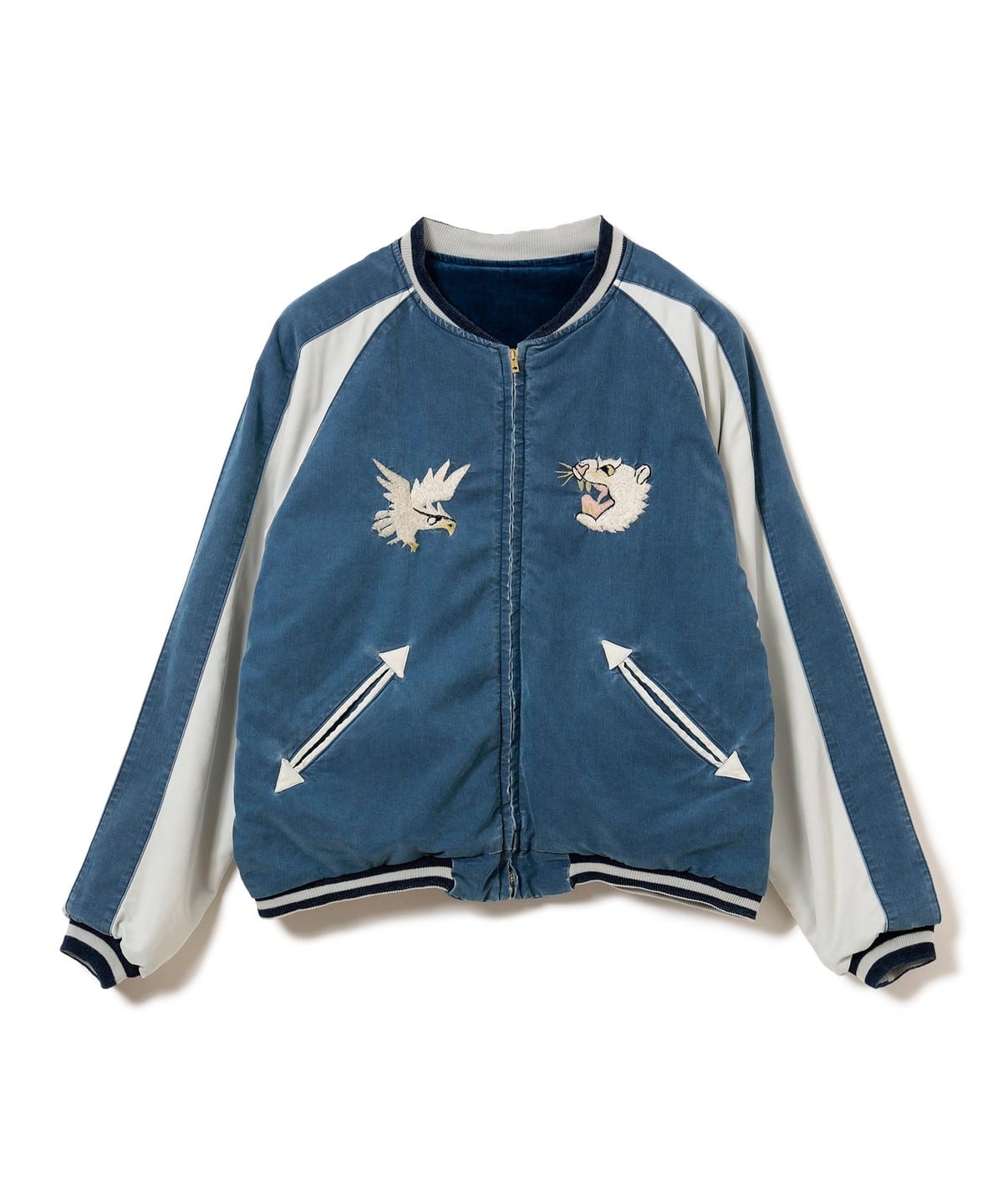�y�C�x���g����z�y�ʒ��zREMI RELIEF ���~�����[�t / Souvenir Jacket Tiger Indigo �u���]�� MEN Repair XL