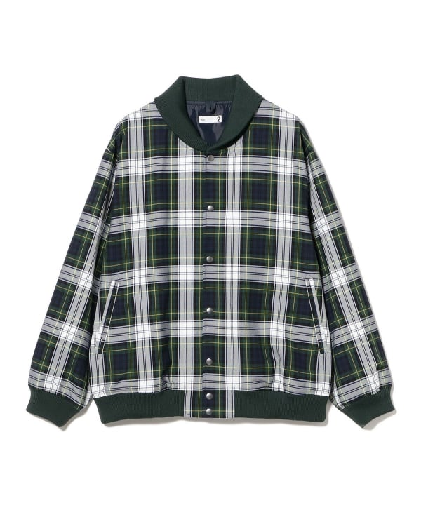 ts(s) /  Stadium Jacket - Tartan Plaid Polyester*Viscose Cloth