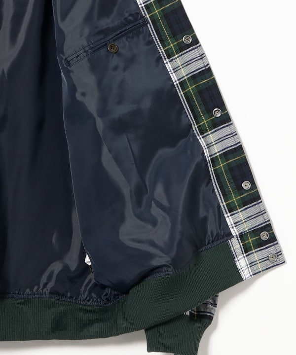 ts(s) /  Stadium Jacket - Tartan Plaid Polyester*Viscose Cloth