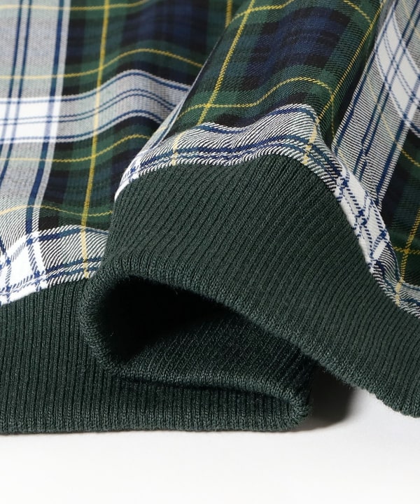 ts(s) /  Stadium Jacket - Tartan Plaid Polyester*Viscose Cloth