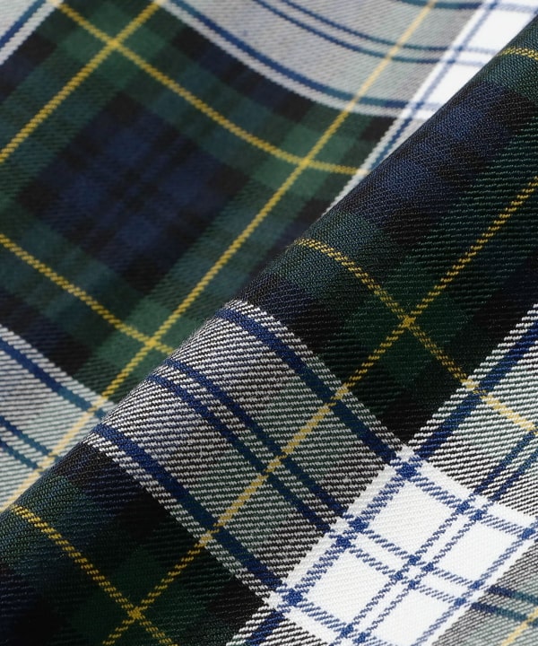 ts(s) /  Stadium Jacket - Tartan Plaid Polyester*Viscose Cloth