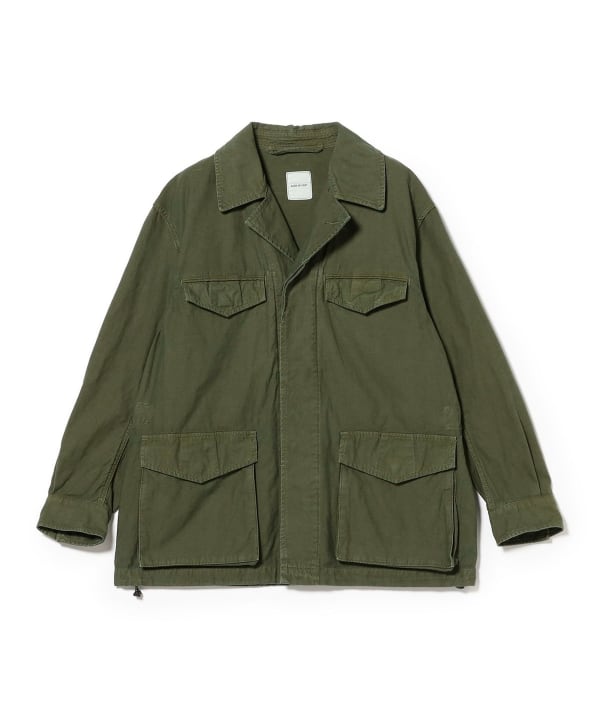 sage de cret / Cotton Linen Back Sateen M-47 Type Jacket