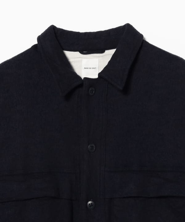 sage de cret / Cotton Wool Shirt Jacket