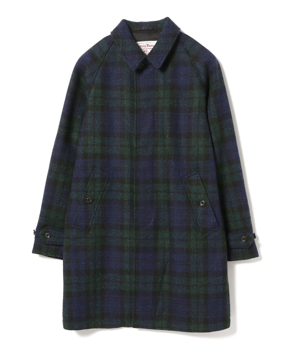 Bal Collar Coat Harris Tweed コート MEN BLACK WATCH XS Bal Collar Coat Harris Tweed コート MEN BLACK WATCH XS