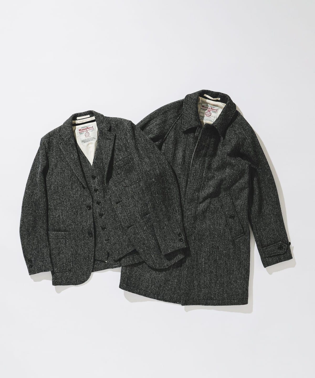 BEAMS PLUS BEAMS PLUS Collar Coat Harris Tweed (coat, trench coat