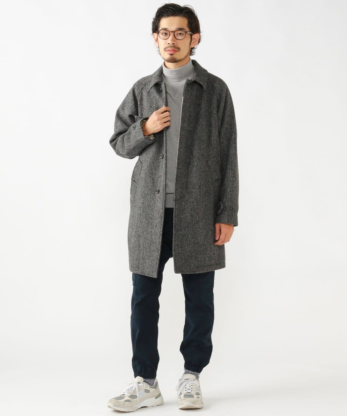 BEAMS PLUS（ビームス プラス）Bal Collar Coat Harris Tweed（コート