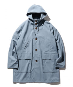 ▲BEAMS PLUS / ポリエステル ウール フーデッド コート