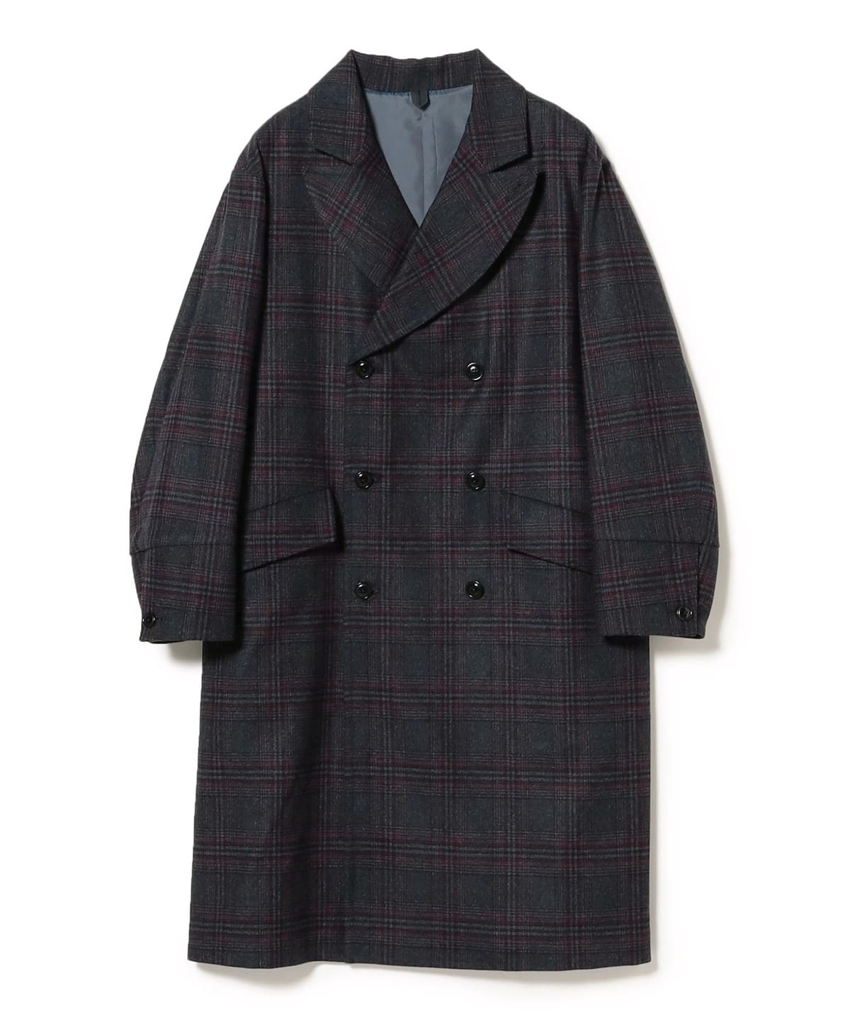 ts(s) ティーエスエス / Double Breasted Flap Pocket Coat Glen Plaid コート MEN NAVY 1 ts(s) ティーエスエス / Double Breasted Flap Pocket Coat Glen Plaid コート MEN NAVY 1