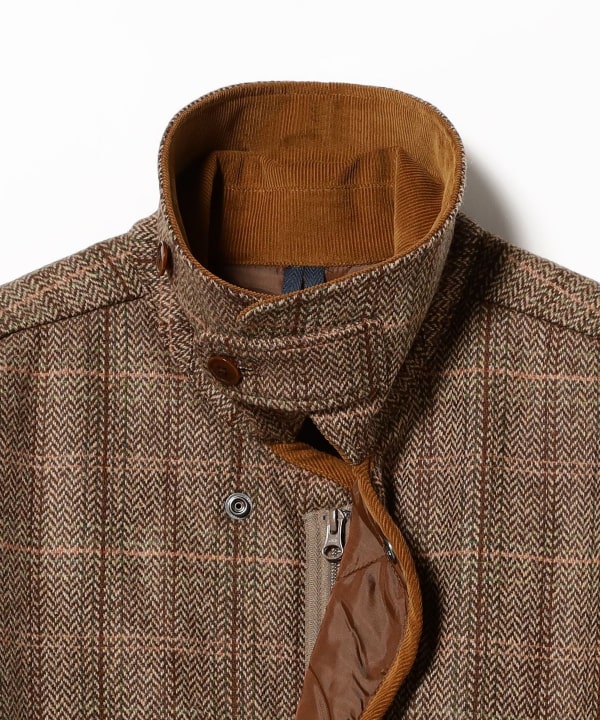 ts(s) / HERRINGBONE ZIP & FLY FRONT COAT