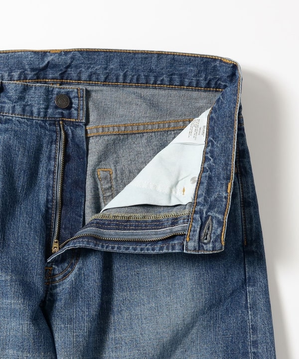パンツ BEAMS PLUS 5 Pocket Wide Denim Beams Plus Men's 5 Pocket Wide Denim Jeans in Indigo Beams Plus