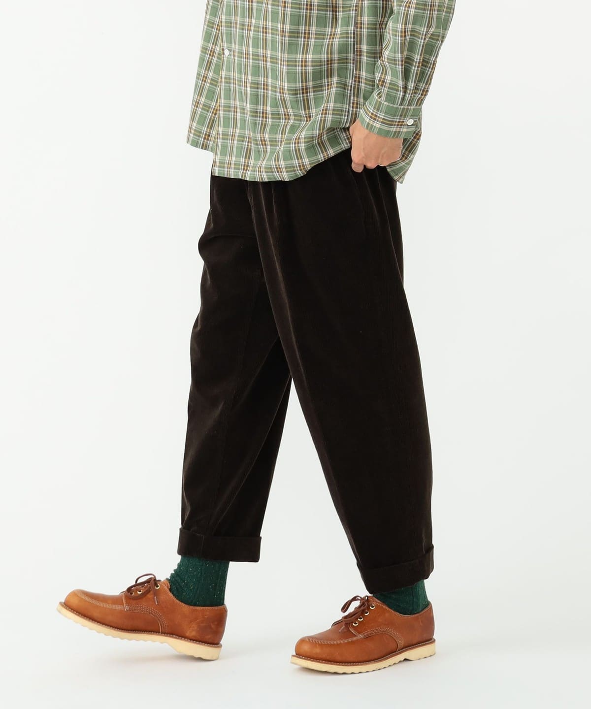 2Pleats Corduroy パンツ MEN D. BROWN XS 2Pleats Corduroy パンツ MEN D. BROWN XS