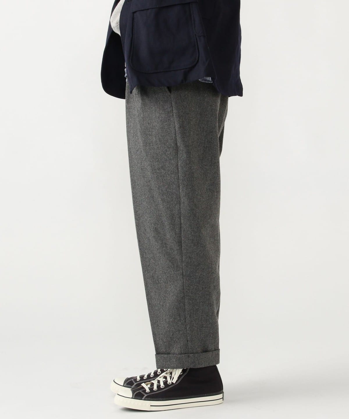 BEAMS PLUS BEAMS PLUS Pleats Tapered Flannel (casual pants
