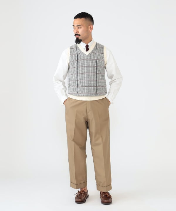 BEAMS PLUS IVY Trousers Wide High Density Cotton (pants