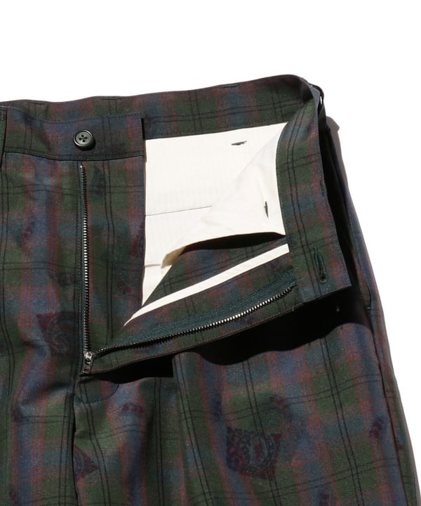 BEAMS PLUS（ビームス プラス）2 Pleats Trousers TW Plaid On