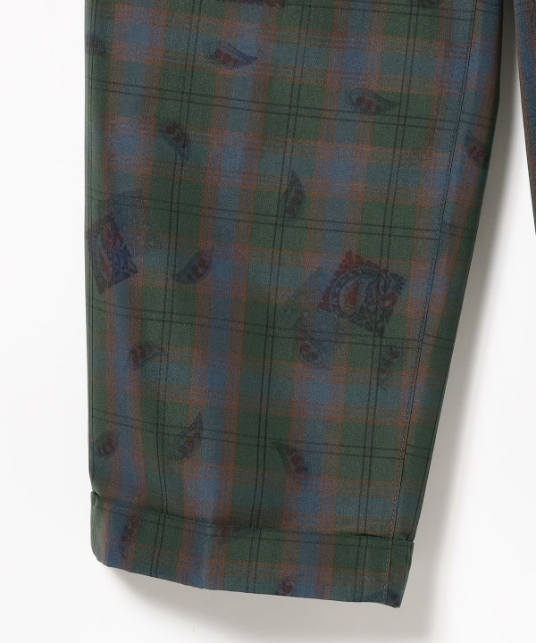 BEAMS PLUS 2 BEAMS PLUS Trousers TW Plaid On Print (pants