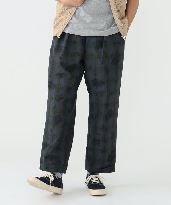 BEAMS PLUS 2 BEAMS PLUS Trousers TW Plaid On Print (pants