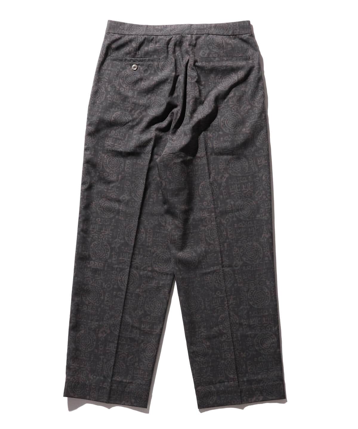 BEAMS PLUS Tropical Wool Batik Print Drawstring Trousers (Pants BEAMS PLUS  Casual Pants) Available at BEAMS