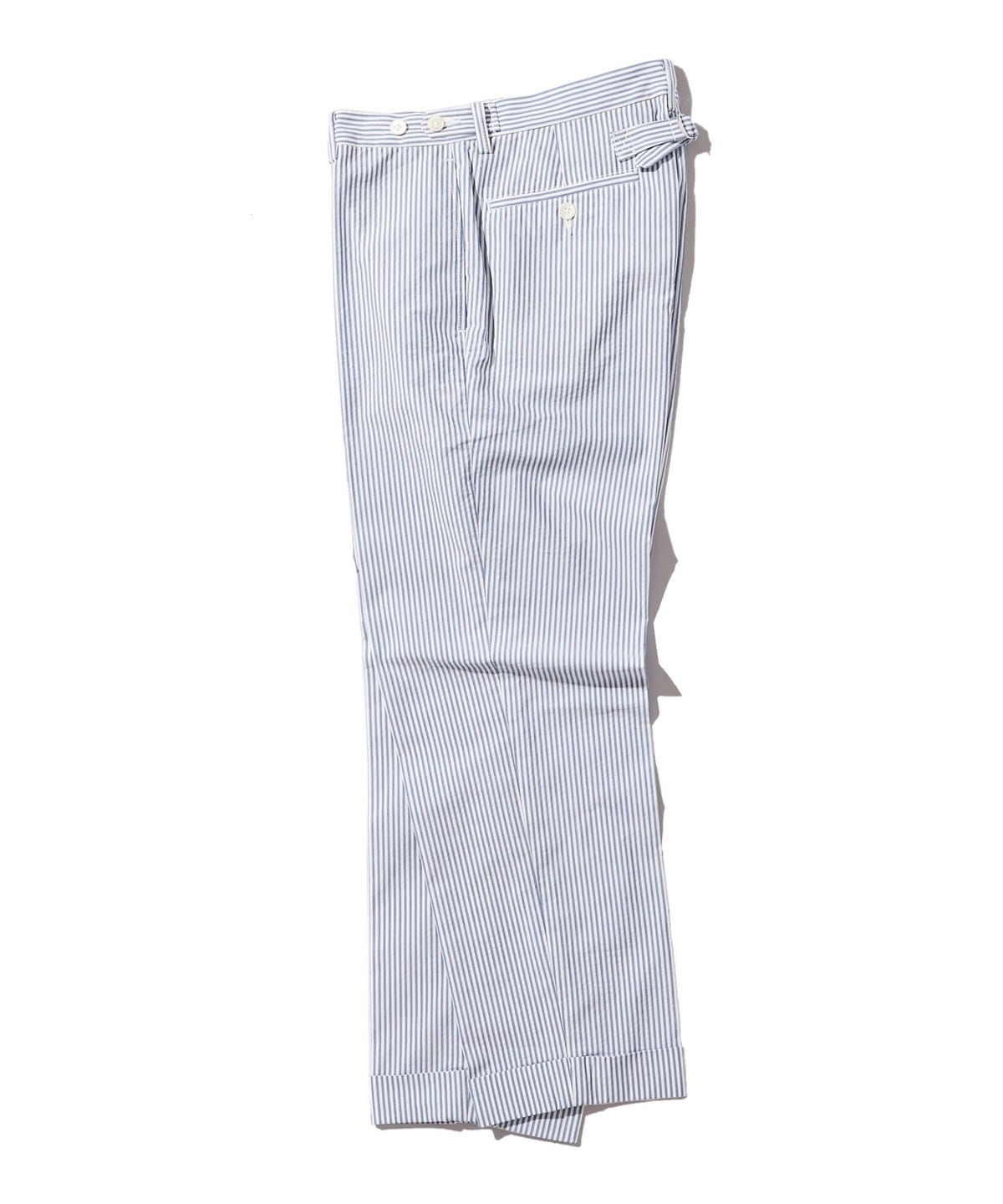 IVY Trousers Ankle Cut Seersucker パンツ MEN BLUE L IVY Trousers Ankle Cut Seersucker パンツ MEN BLUE L