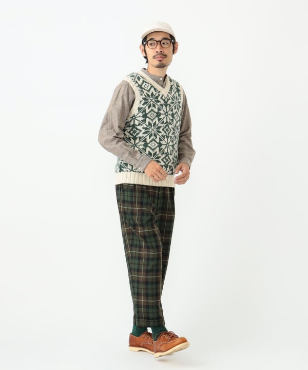パンツ Beams Plus 2Pleats Corduroy BEAMS PLUS 2 Pleats Trousers Corduroy Embroidery Like On