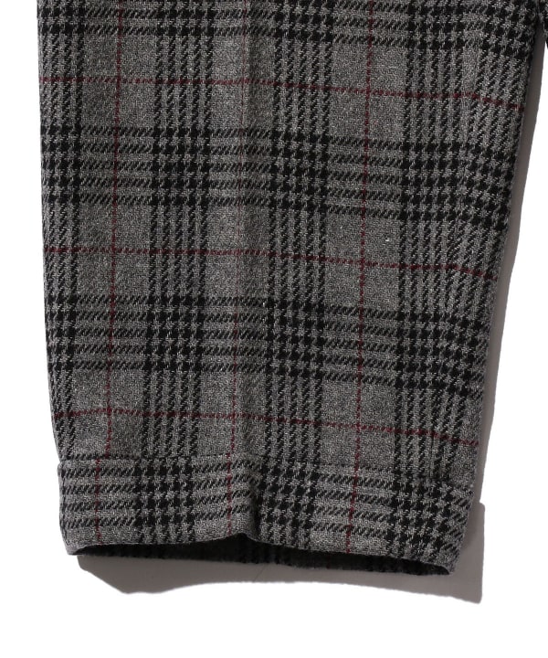 BEAMS PLUS IVY Trousers Wide Recycle Wool Plaid (pants