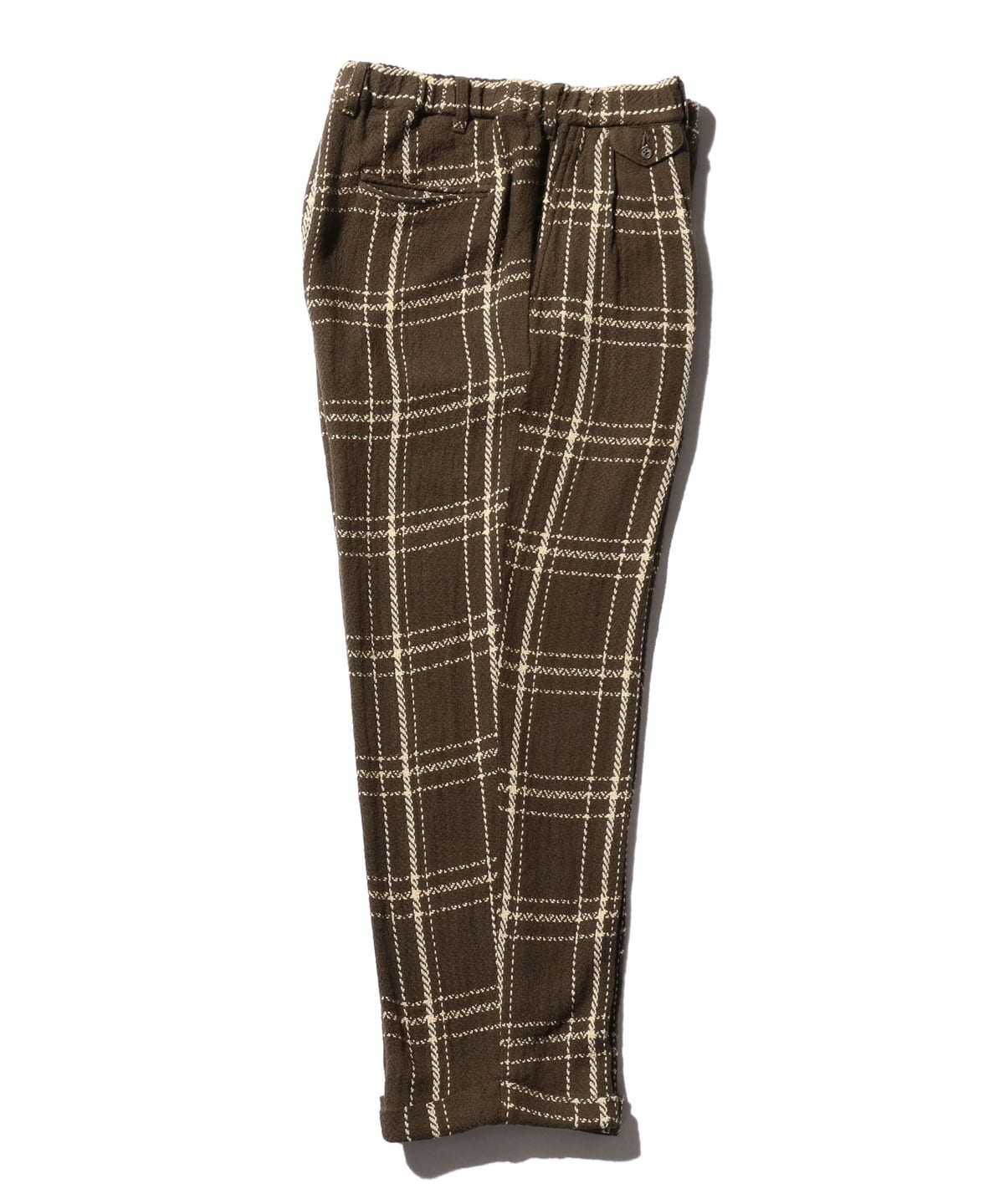 パンツ 2Pleats Relax Trousers Loose Weave Plaid BEAMS PLUS（ビームス プラス）【タイムセール】2 Pleats Relax