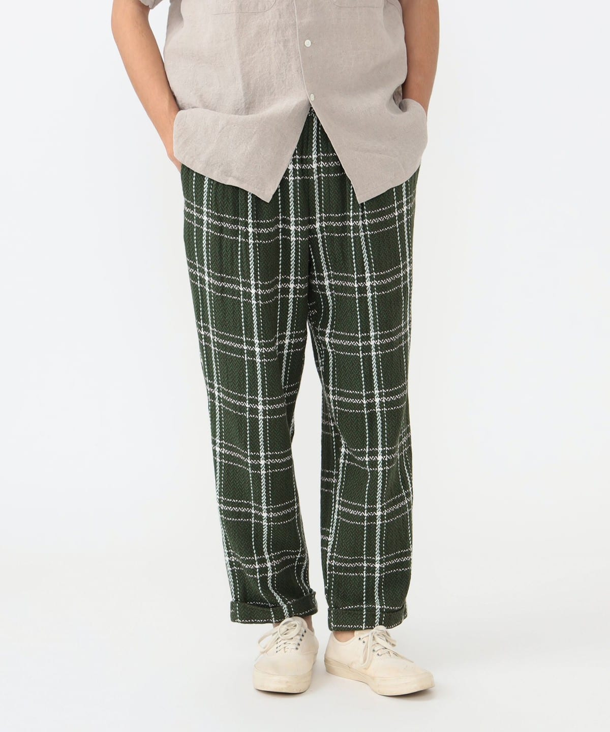 BEAMS PLUS（ビームス プラス）2 Pleats Relax Trousers Loose Weave