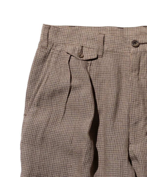 BEAMS PLUS(ビームス プラス)2 Pleats Trousers Linen Cupra BEAMS PLUS(ビームス プラス)2 Pleats Trousers Linen Cupra
