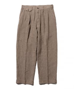 2 Pleats Trousers Linen Cupra Gun Club Check