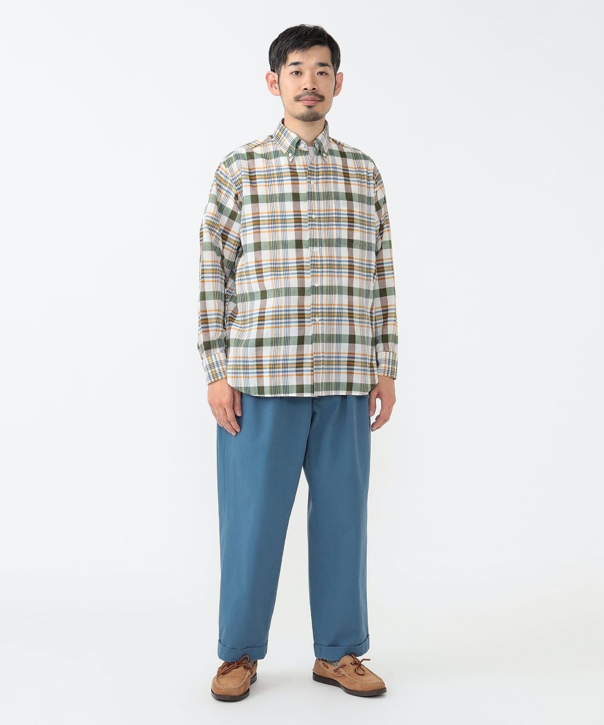 2 Pleats Trousers Twill Bio Washed Lサイズ BEAMS PLUS（ビームス プラス）2 Pleats Trousers Twill Bio Washed
