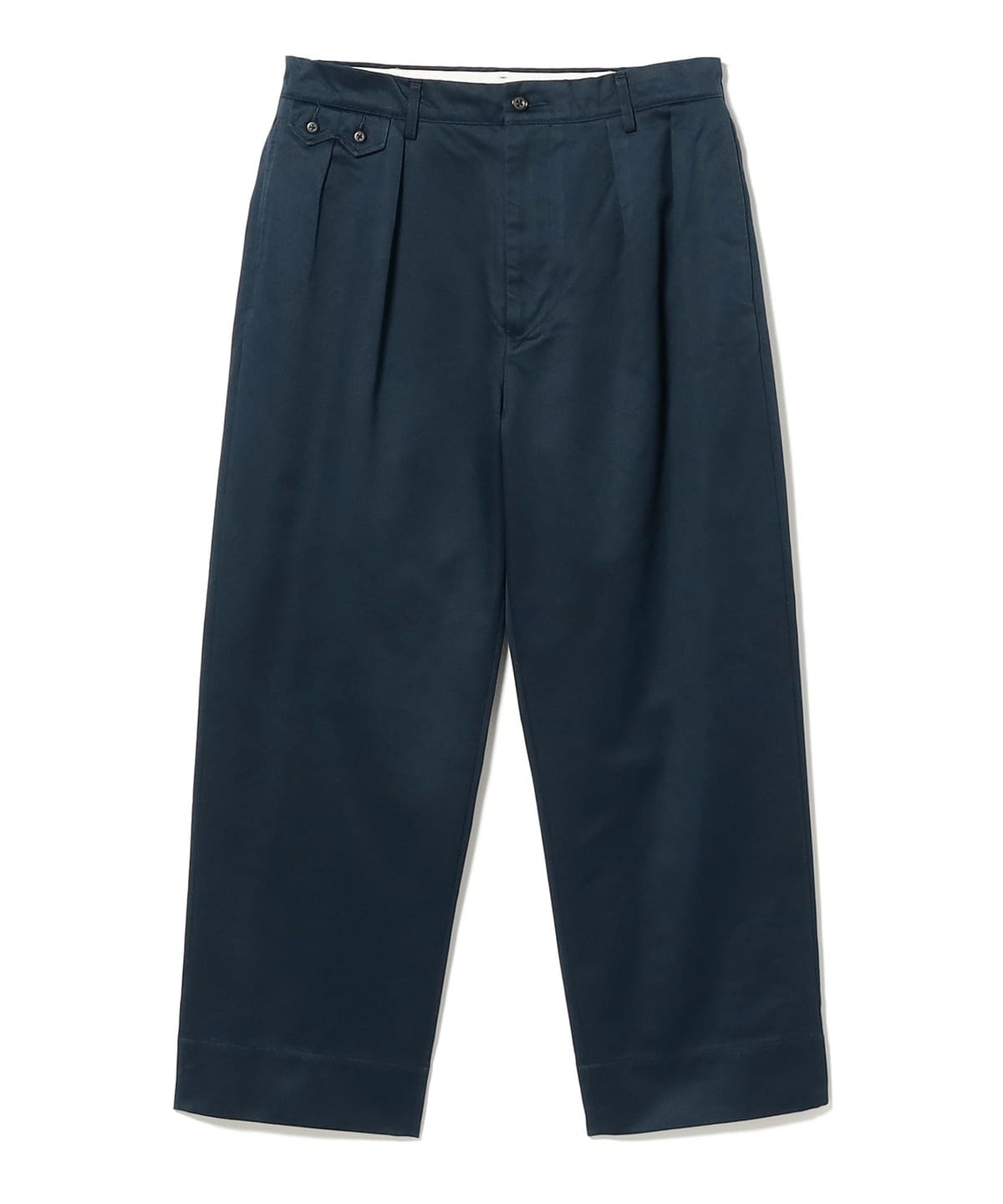 Unlikely / Sawtooth Flap 2Pleats Trousers Twill パンツ MEN Navy L Unlikely / Sawtooth Flap 2Pleats Trousers Twill パンツ MEN Navy L