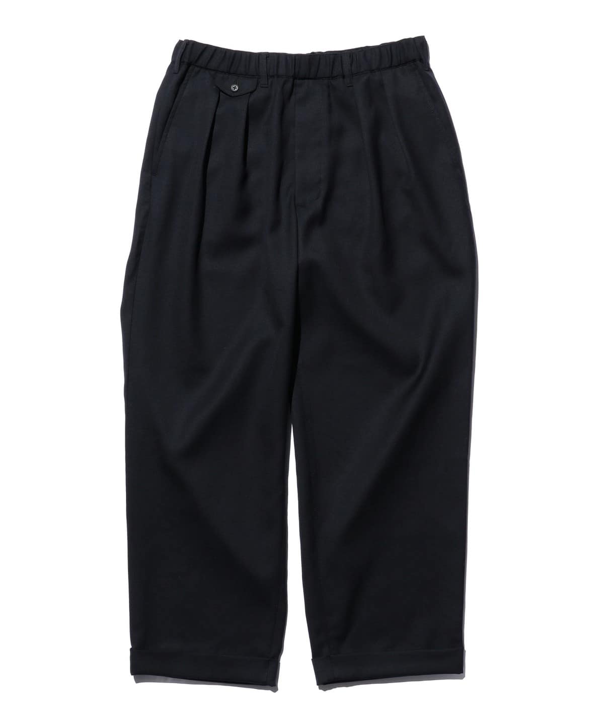 2 Pleats Relax Trousers Laundry Wool パンツ MEN NAVY S 2 Pleats Relax Trousers Laundry Wool パンツ MEN NAVY S
