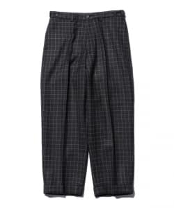 IVY Trousers Wide Wool Plaid Double Weave
