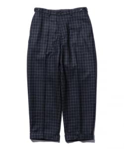 IVY Trousers Wide Wool Plaid Double Weave