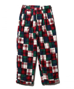 2 Pleats Relax Indian flannel Patchwork