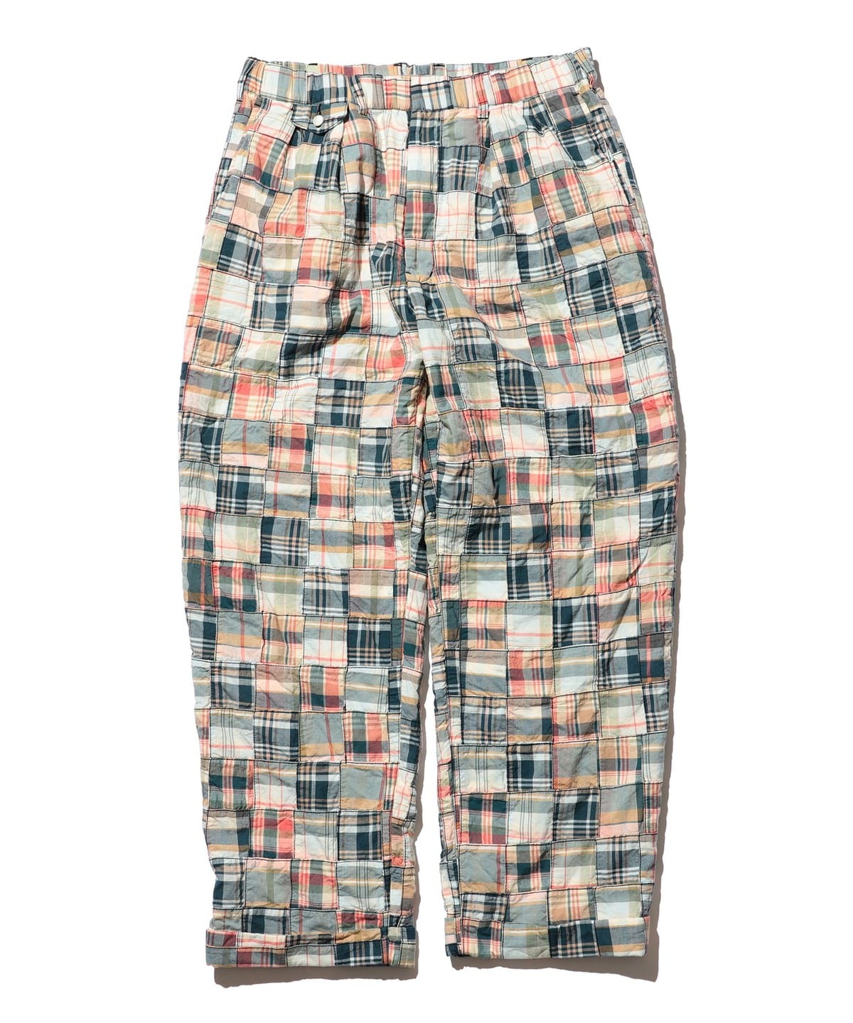 2 Pleats Relax Trousers Patchwork Madras パンツ MEN P/W S 2 Pleats Relax Trousers Patchwork Madras パンツ MEN P/W S