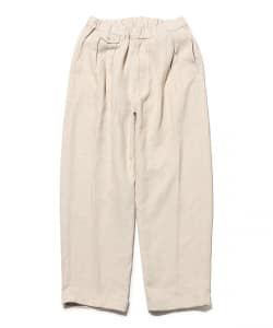 2 Pleats Relax Trousers COTTON Linen