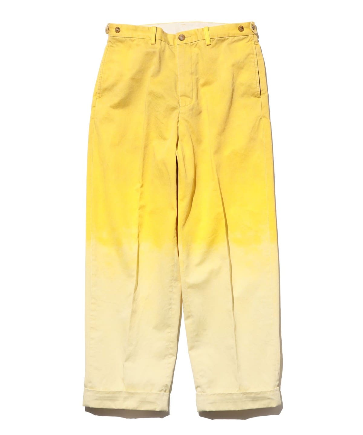 IVY Trousers Wide Twill Gradation Print �p���c MEN YELLOW S