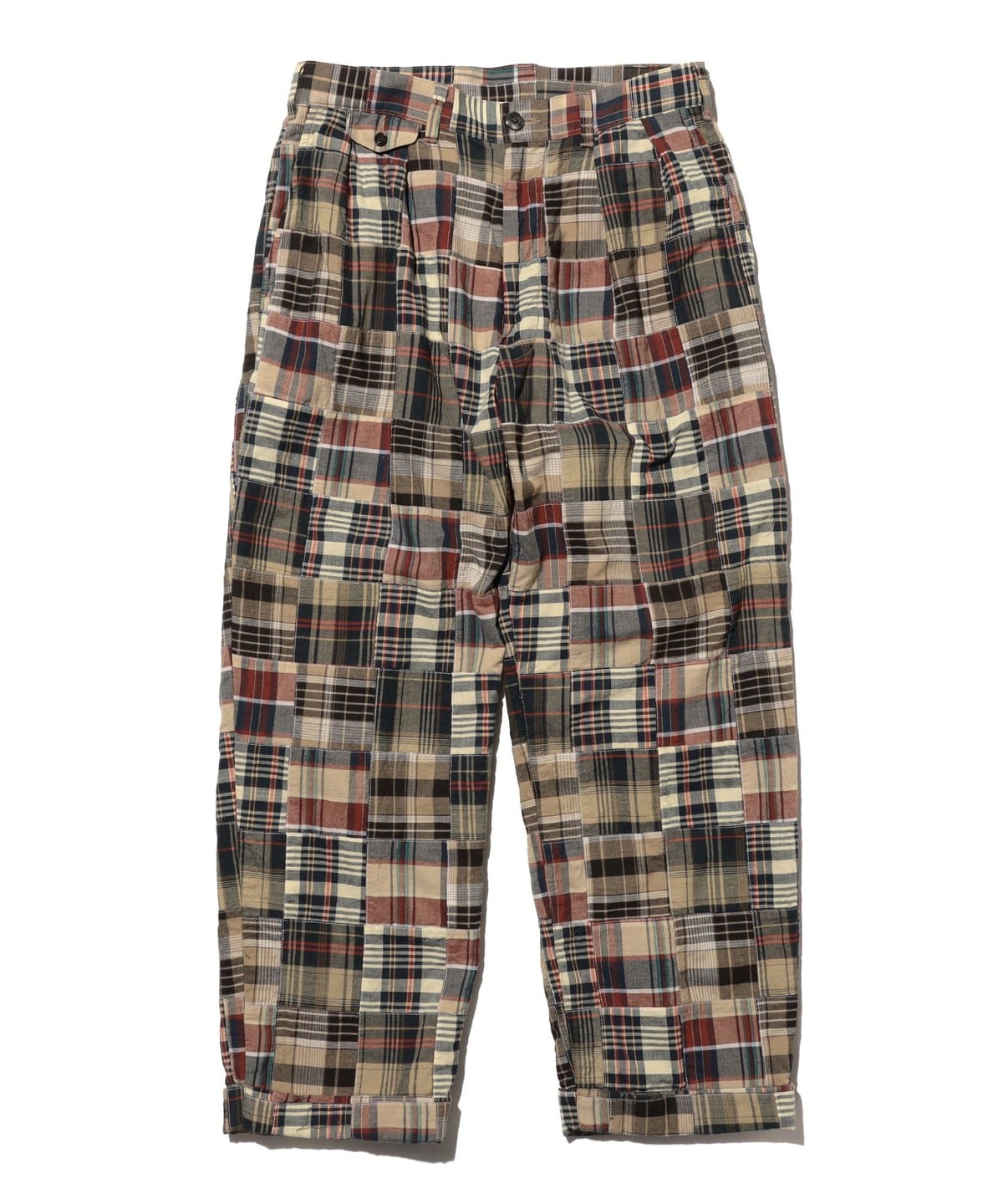 BEAMS PLUS（ビームス プラス）2 Pleats Trousers Patchwork Madras