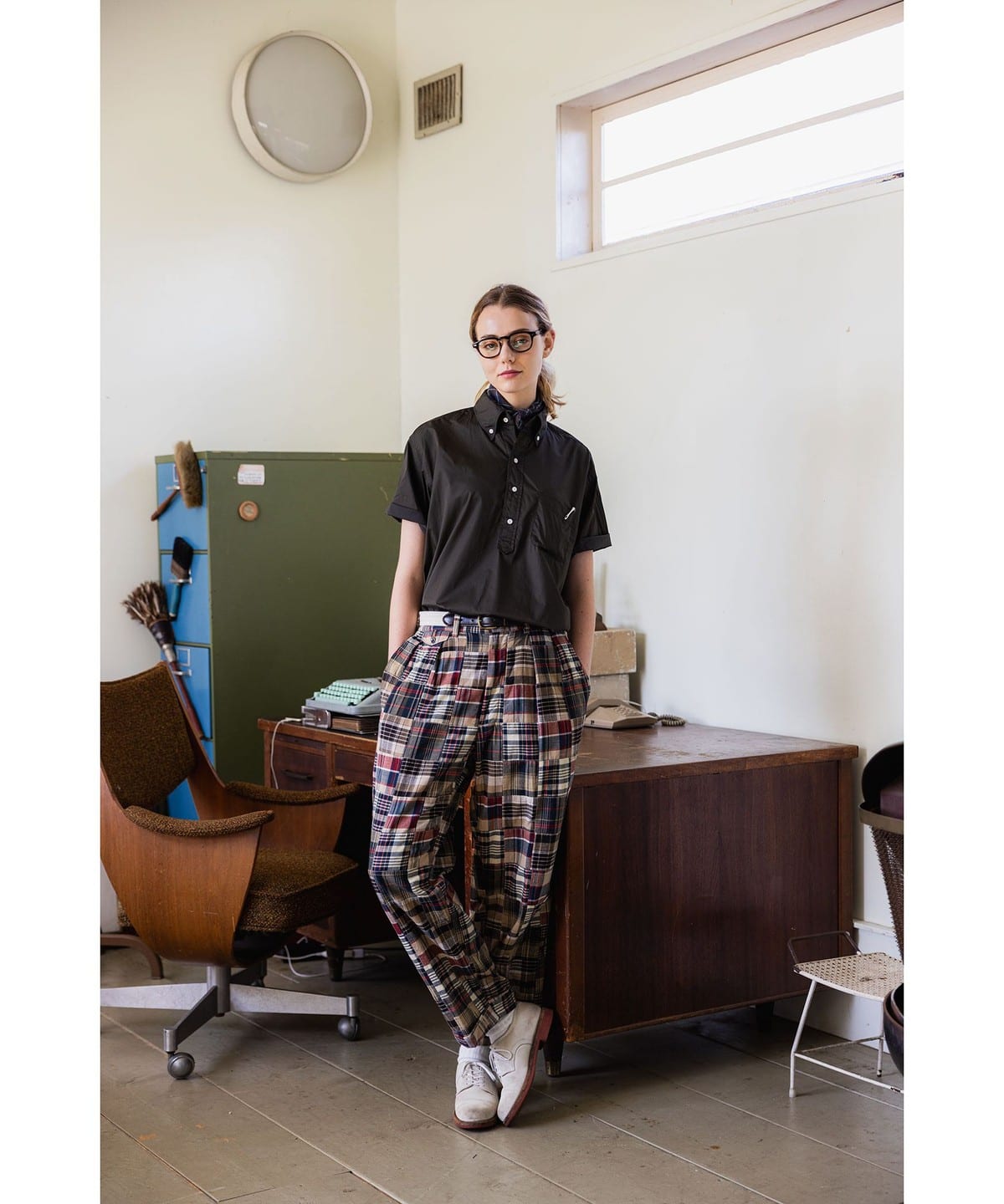 BEAMS PLUS ビームス プラス 25SS 2 Pleats Relax Trousers Patchwork Madras パッチワークチェックイージーパンツ  ミックスカラー L BEAMS PLUS（ビームス プラス）【8/6再値下げ】2 Pleats Trousers