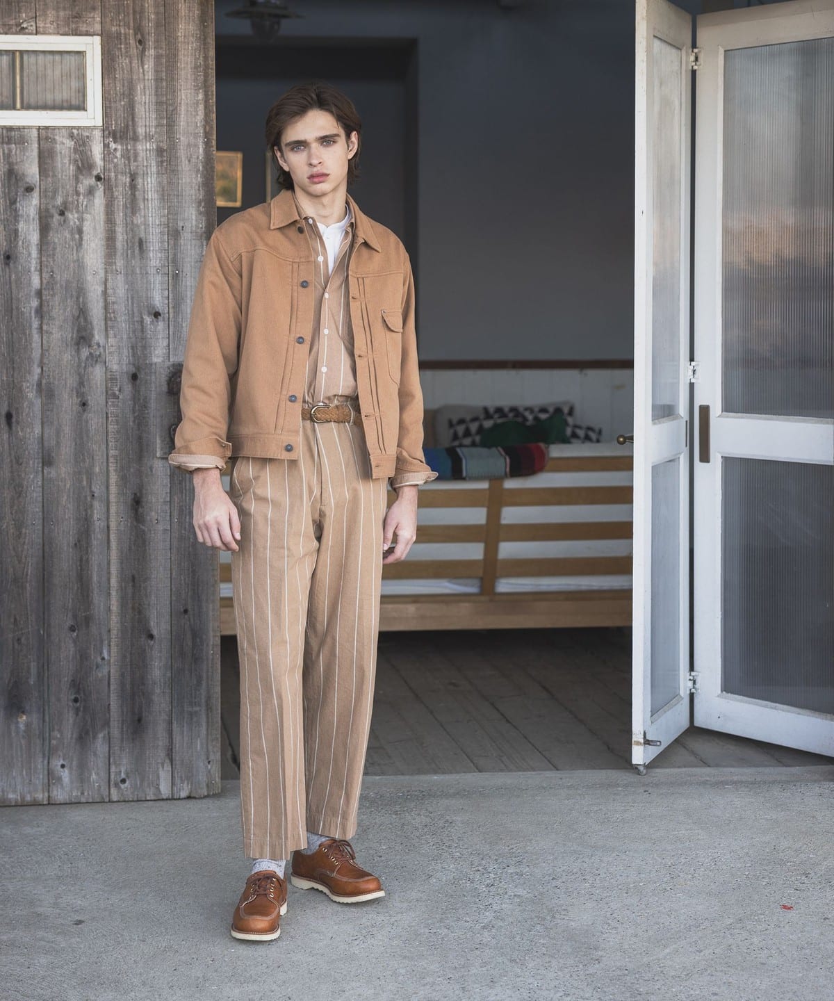 BEAMS PLUS（ビームス プラス）WORK Trousers Wide Stripe（パンツ