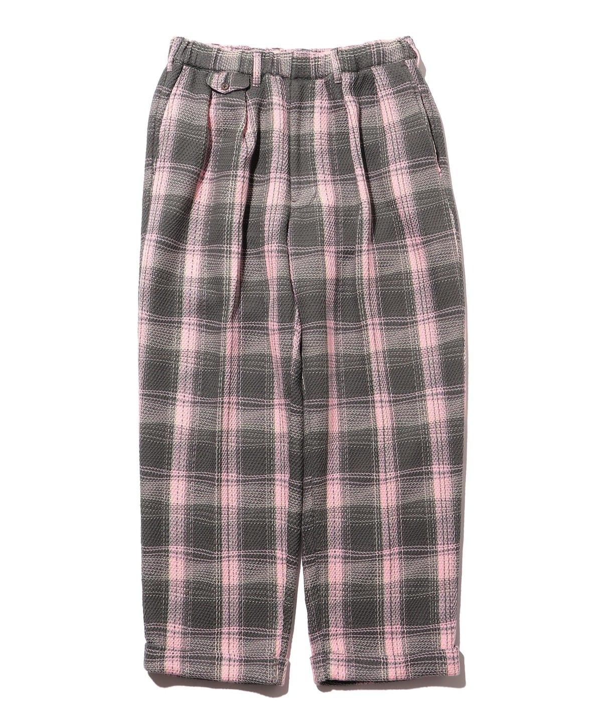BEAMS PLUS（ビームス プラス）2 Pleats Relax Trousers Waffle Plaid