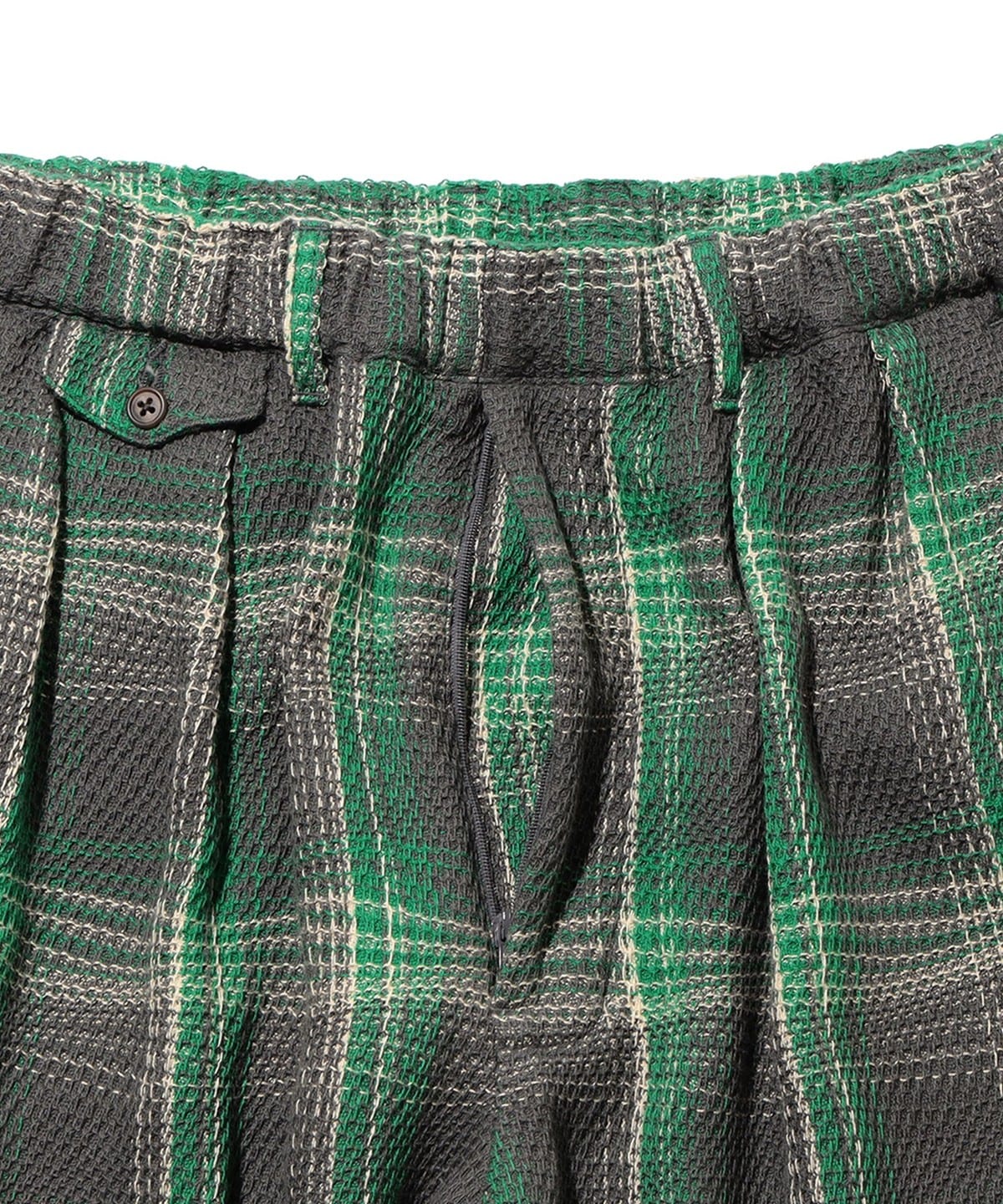 BEAMS PLUS（ビームス プラス）2 Pleats Relax Trousers Waffle Plaid