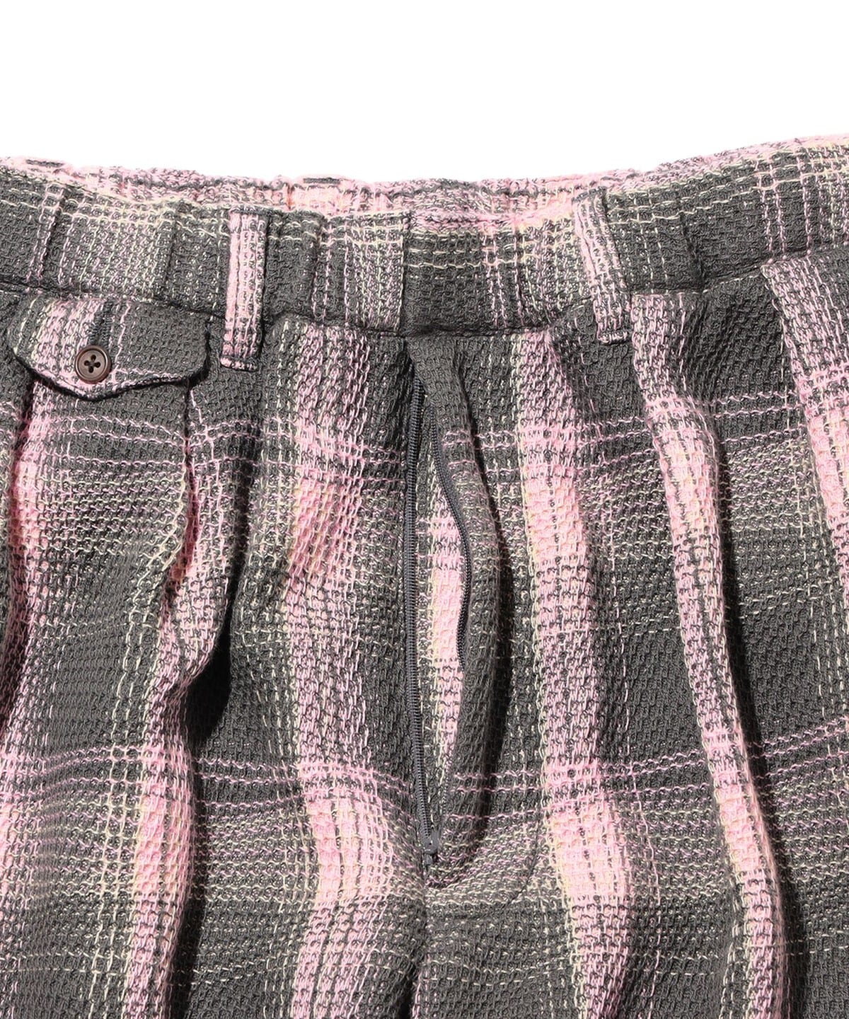 BEAMS PLUS（ビームス プラス）2 Pleats Relax Trousers Waffle Plaid