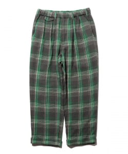 2 Pleats Relax Trousers Waffle Plaid