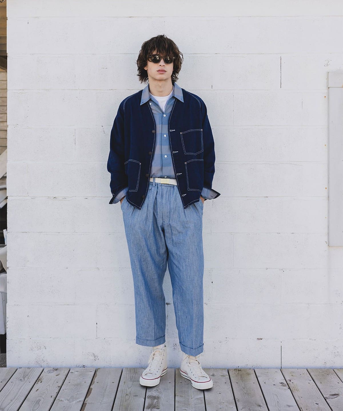 BEAMS PLUS（ビームス プラス）2 Pleats Relax Trousers Indigo Oxford