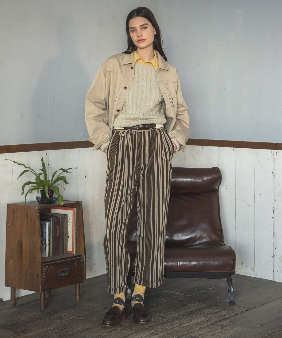 BEAMS PLUS（ビームス プラス）2 Pleats Relax Trousers Indian Oxford