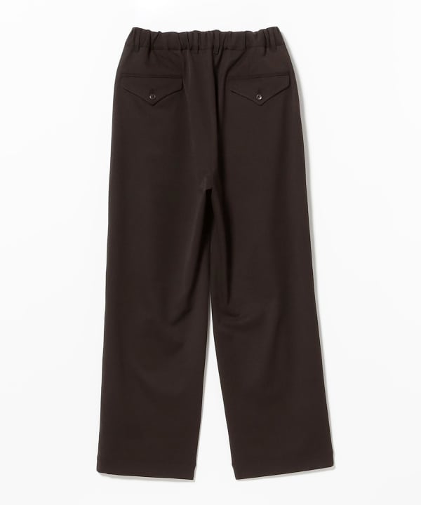 sage de cret / Polyester Rayon Wide Double pleats Pants