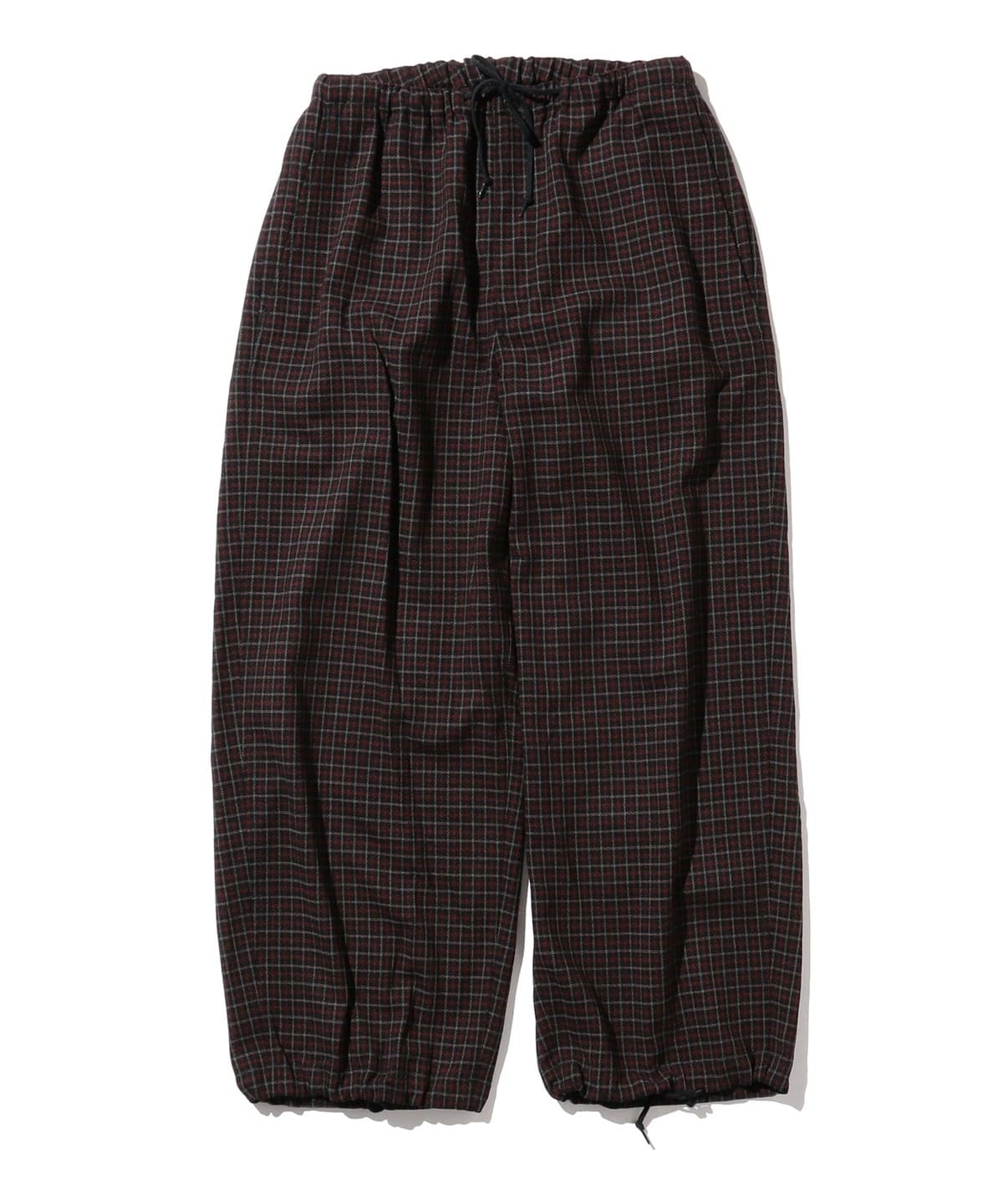 強撚ウール パナマ ミリタリー イージーパンツ パンツ MEN BURGUNDY S 強撚ウール パナマ ミリタリー イージーパンツ パンツ MEN BURGUNDY S