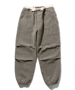 ▲ウール コットン ヘリンボーン ジム ワイド パンツ